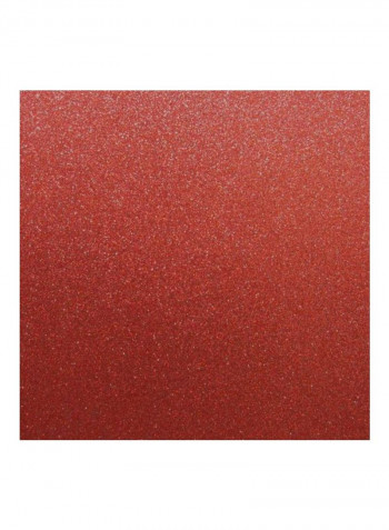 15-Piece Glitter Cardstock Red