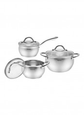 3-Piece Nancy Cookware Set With Lid Silver 23х17centimeter
