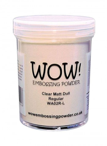 Embossing Powder Regular Jar Clear Matte Dull