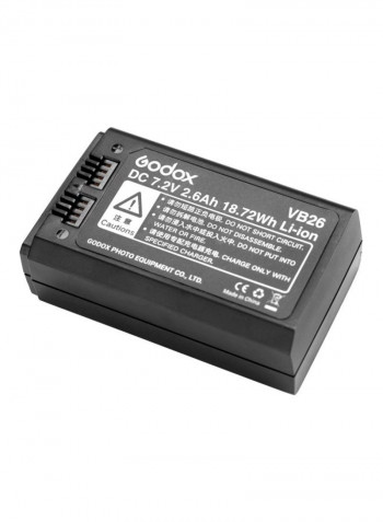 Replacement Battery For Godox V1S/V1C/V1N/V1F/V1O/V1P Round Head Flash Speedlite Black