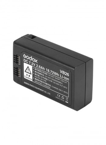 Replacement Battery For Godox V1S/V1C/V1N/V1F/V1O/V1P Round Head Flash Speedlite Black