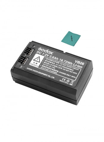 Replacement Battery For Godox V1S/V1C/V1N/V1F/V1O/V1P Round Head Flash Speedlite Black
