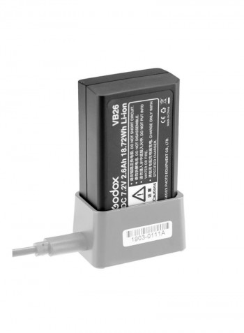 Replacement Battery For Godox V1S/V1C/V1N/V1F/V1O/V1P Round Head Flash Speedlite Black
