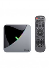 Android Set Top Box With Remote Control For Smart TV A95X F3 Black