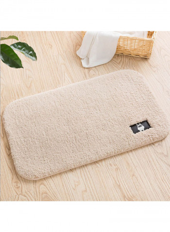 Bathroom Floor Rug Beige 40x60centimeter