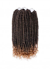 3-Piece Braided Crochet Hair Extension Lock Brown 16inch