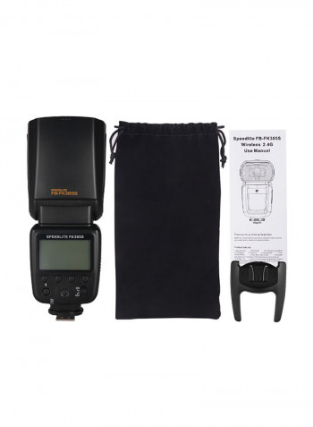 Professional Wireless Camera Flash Speedlite With Hot Shoe Mount Black