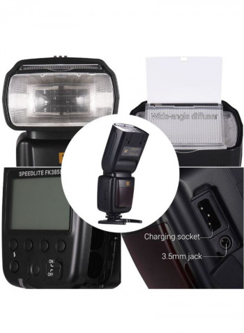 Professional Wireless Camera Flash Speedlite With Hot Shoe Mount Black