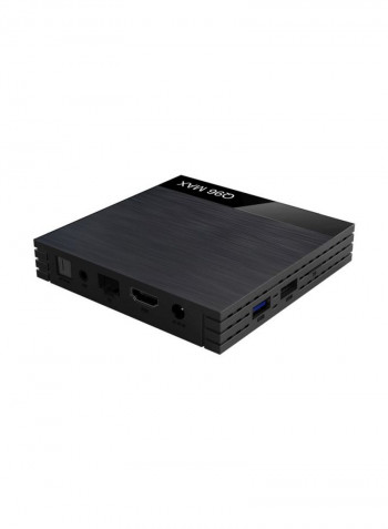 4K Ultra HD Smart Android TV Box With Remote Control Q96 Max Black/Blue