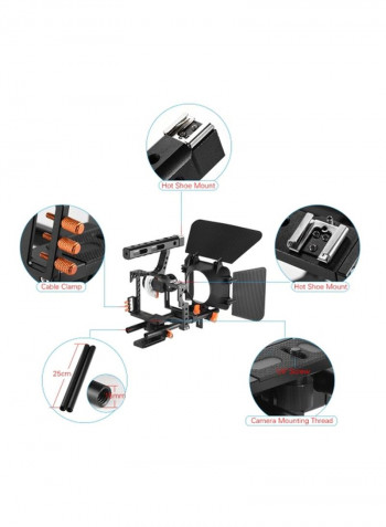 Video Cage Rig Kit Black/Orange/White