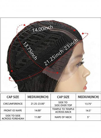 Lace Front Straight Hair Wig Black 23inch