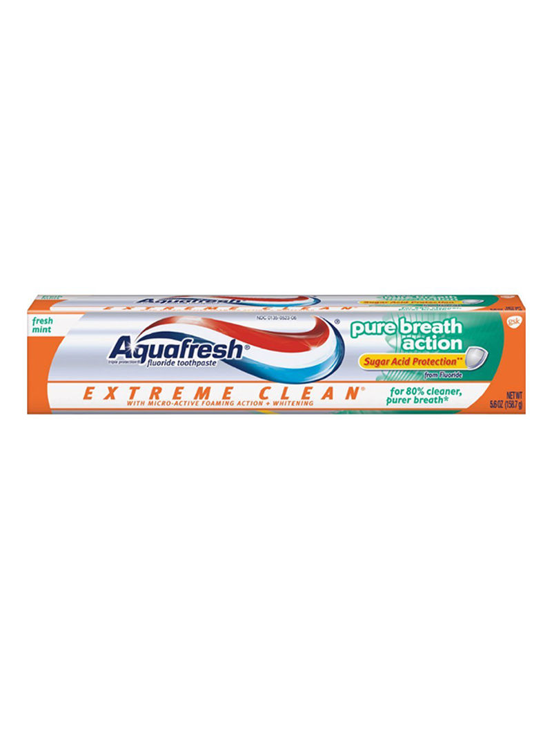 Pack Of 12 Extreme Clean Pure Breath Action Fresh Mint Toothpaste 5.6ounce
