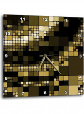 Small Digital Squares Pattern Wall Clock Multicolour 15x15inch