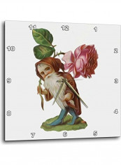 Vintage Garden Printed Wall Clock Pink 15 x 15inch