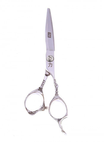 Snake Engraving Handle Cutting Shears فضي 6بوصة