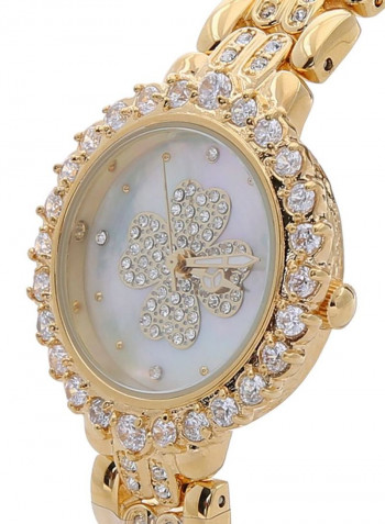 Women's 22K Gold Plated With Crystal Analog Watch P-21880-1L