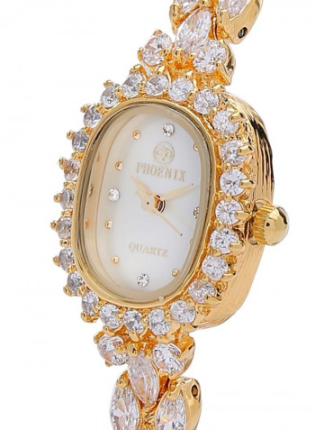 Women's 22K Gold Plated With Crystal Analog Watch P-21887