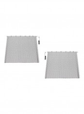 2-Piece Replacement Fireplace Mesh Screen Set Black 48x24inch