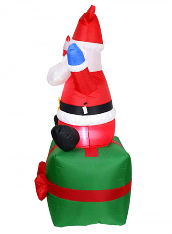 Decorative Inflatable Sitting On Gift Box Santa Multicolour