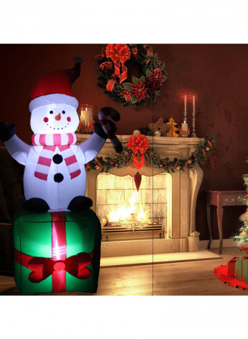Decorative Inflatable Sitting On Gift Box Santa Multicolour