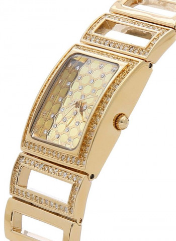 Women's 22K Gold Plated With Crystal Analog Watch P-21896