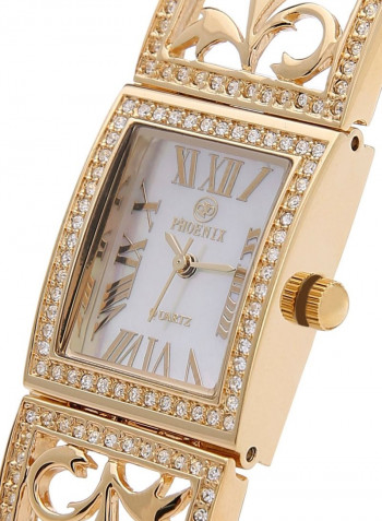 Women's 22K Gold Plated With Crystal Analog Watch P-21899