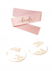 Bride Printed Satin Sash With 3M Sticker 70 x 4inch
