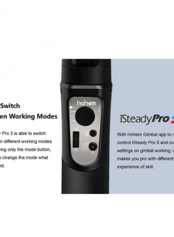 Hohem Isteady Pro 3 Handheld 3-Axis WiFi Gimbal Stabilizer Black