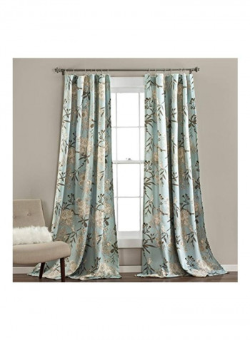 2-Piece Polyester Window Curtain Multicolour 84x52inch