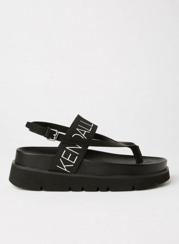 Lian Vegan Crazy Horse Sandals Black