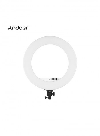 Photography LED Video Ring Light With Phone Holder And Carrying Bag 18inch White