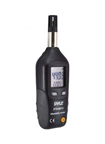 Indoor Humidity And Temperature Monitor Black 6.89x2.28x1.38inch