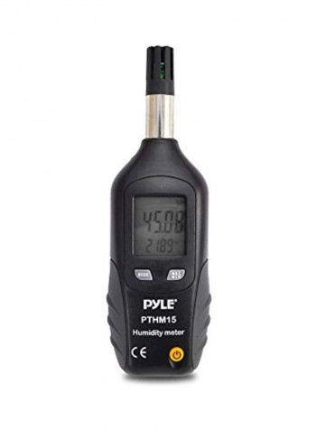 Indoor Humidity And Temperature Monitor Black 6.89x2.28x1.38inch