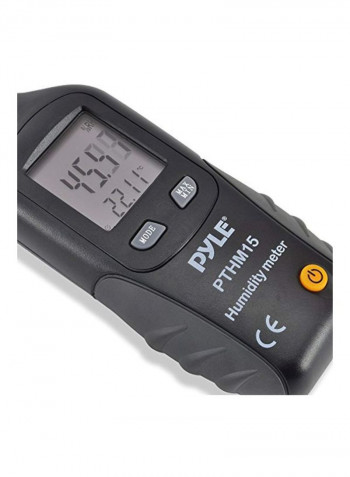 Indoor Humidity And Temperature Monitor Black 6.89x2.28x1.38inch