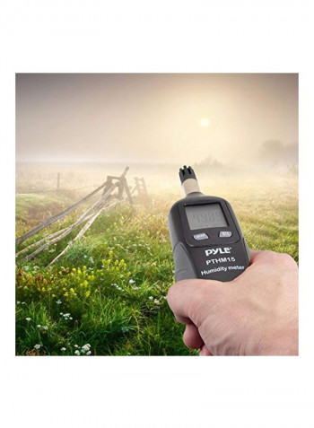 Indoor Humidity And Temperature Monitor Black 6.89x2.28x1.38inch