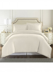 3-Piece Duvet Set Cotton Ivory