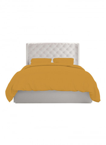 3-Piece Egyptian Cotton Duvet Cover Set Cotton Gold Super King