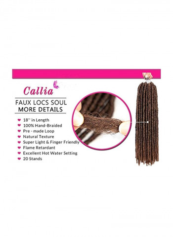 6-Piece Braided Synthetic Hair Extension T1B/30 18inch