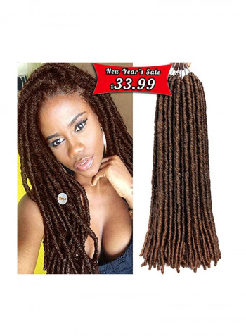 6-Piece Braided Synthetic Hair Extension T1B/30 18inch