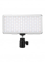 Portable LED Video And Photography Fill Light Silver/Black