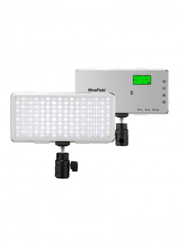 Portable LED Video And Photography Fill Light Silver/Black