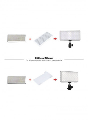 Portable LED Video And Photography Fill Light Silver/Black