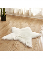 Star Shaped European Style Floor Mat White One Size