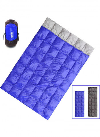 Double Warm Sleeping Bag Blue 42x4x24سم