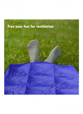 Double Warm Sleeping Bag Blue 42x4x24سم