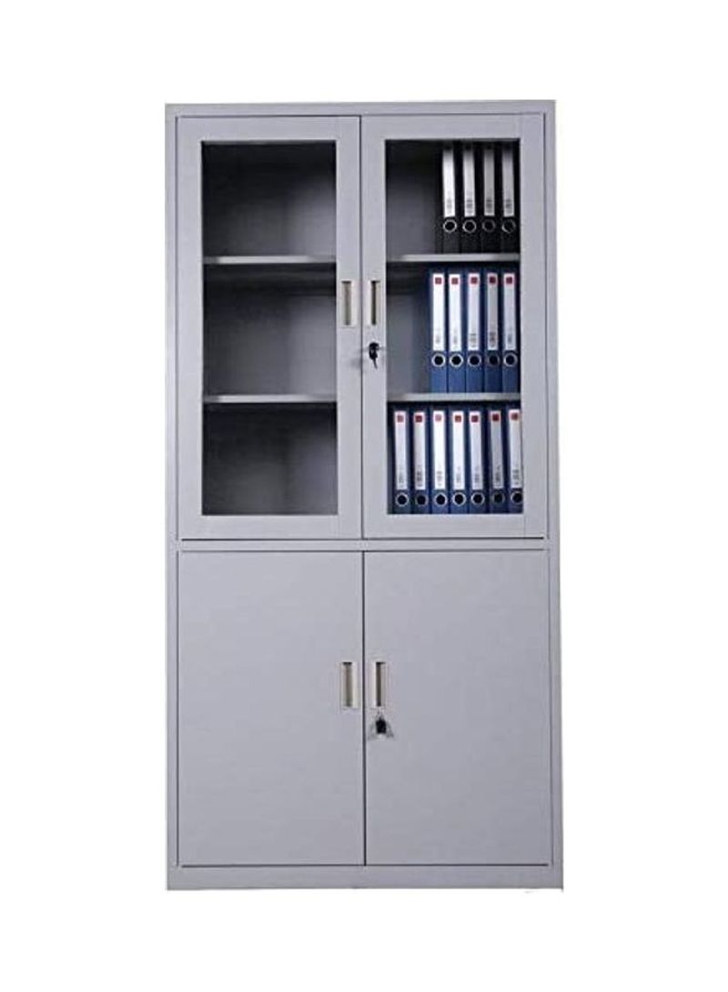 Steel Four Door Cabinet Grey 183x40x45cm