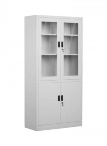 Steel Four Door Cabinet Grey 183x40x45cm