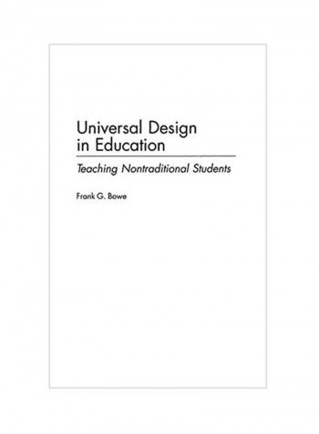 Universal Design In Education : Teaching Nontraditional Students Hardcover