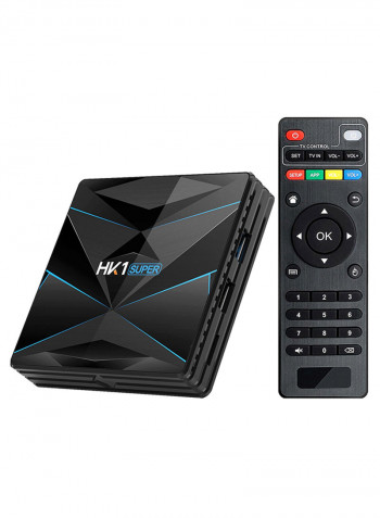 HK1 Super Android TV Set Top Box With Remote Control WT2016 Black/Blue