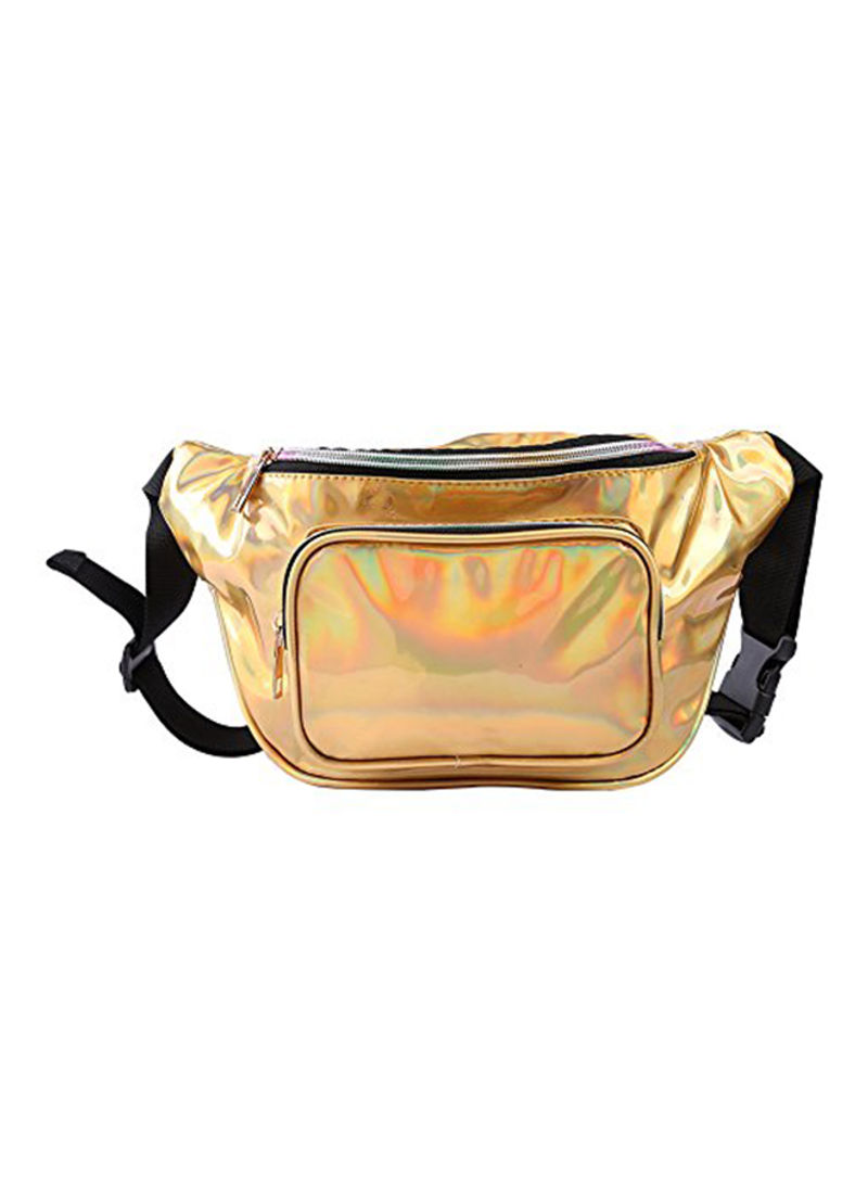 Holographic Fanny Pack Waterproof Waist Bag 3.7X15.59X7.91inch